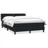 vidaXL Giroletto a Molle con Materasso Nero 160x220 cm in Velluto