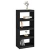 vidaXL Libreria/Divisorio Nero 60x30x135,5 cm Legno Massello di Pino