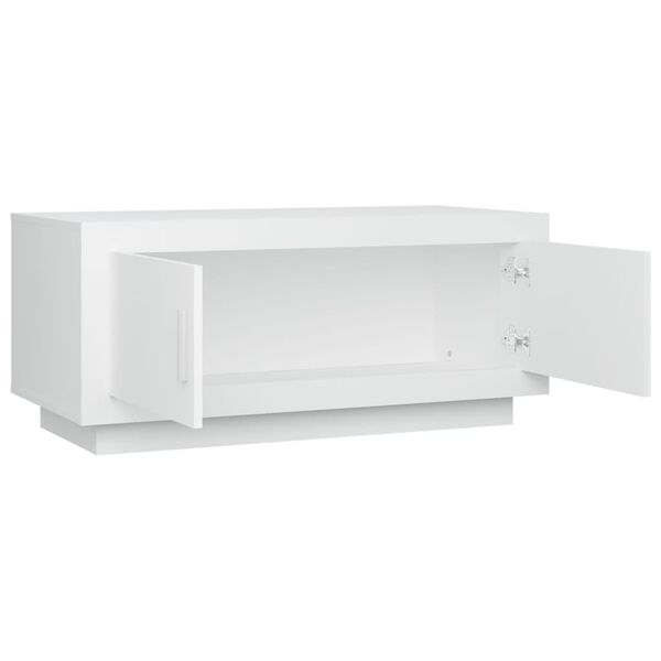 vidaXL Tavolino da Salotto Bianco 102x50x45 cm in Legno Multistrato