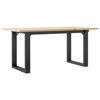 vidaXL Tavolino da Salotto Telaio a O 90x40x45cm Legno Pino e Acciaio