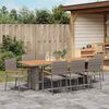 vidaXL Set da Pranzo per Giardino 9 pcs Grigio polyrattan