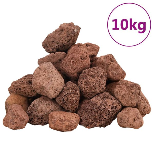 vidaXL Rocce Vulcaniche 10 kg Rosse 3-5 cm