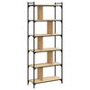 vidaXL Libreria Rovere Sonoma 6 Ripiani 76x32x192 cm Legno Multistrato