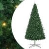 vidaXL Albero di Natale con luci a corde decorative Verde 400 cm PVC
