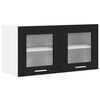 vidaXL Armadio pensile Rovere Nero e Bianco 80 x 31 x 40 cm