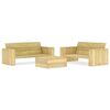 vidaXL Set Divani da Giardino 3 pz in Legno di Pino Impregnato