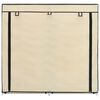 vidaXL Scarpiera Coperta Crema 115x28x110 cm in Tessuto