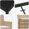 vidaXL Set da Pranzo per Giardino 9 pcs Beige polyrattan