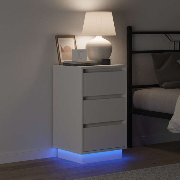 vidaXL Armadio da Notte Bianco 39 x 34,5 x 65 cm Legno multistrato