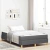 vidaXL Letto a molle con materasso Grigio scuro 120 x 200 cm Tessuto
