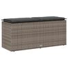 vidaXL Panca da Giardino con Cuscino Grigio 110x40x44 cm in Polyrattan