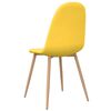 vidaXL Sedie da Pranzo 4 pz Giallo Senape in Tessuto