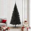 vidaXL Albero di Natale con 300 LED con supporto Nero 210 cm PVC