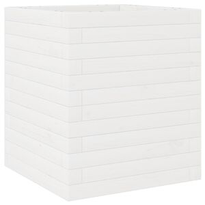 vidaXL Fioriera da Giardino Bianca 40x40x46 cm Legno Massello di Pino