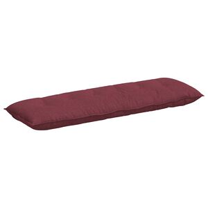 vidaXL Cuscino per Schiena Rosso Vino 160 x 19 x 50 cm Tessuto