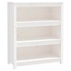 vidaXL Libreria Bianca 80x35x97 cm in Legno Massello di Pino
