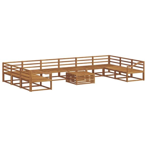 vidaXL Set di divani da esterno 11 pcs Naturale