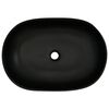vidaXL Lavabo da Appoggio Grigio e Nero Ovale 59x40x14 cm Ceramica