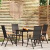 vidaXL Set da Pranzo da Giardino 5 pz Nero
