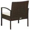 vidaXL Sedia da Giardino con Cuscino in Polyrattan Marrone