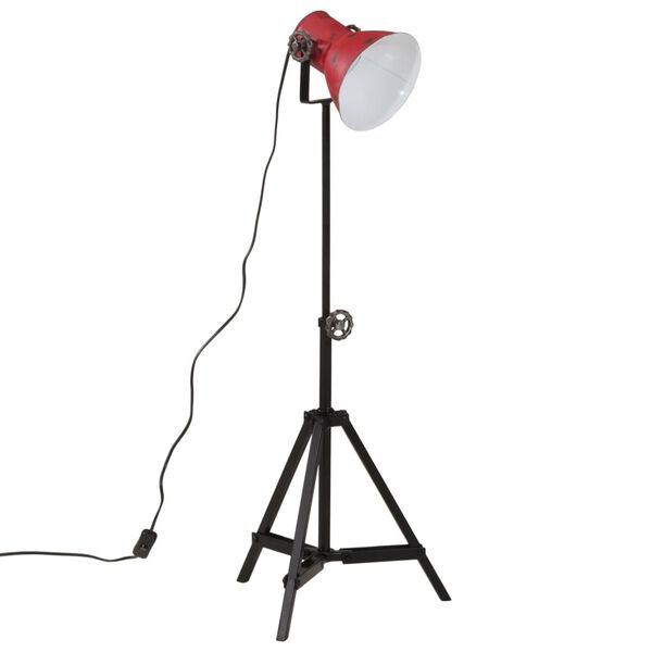 vidaXL Lampada da Terra 25 W Rosso Anticato 35x35x65/95 cm E27