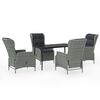vidaXL Set Mobili da Pranzo per Giardino 5 pz Grigio Chiaro