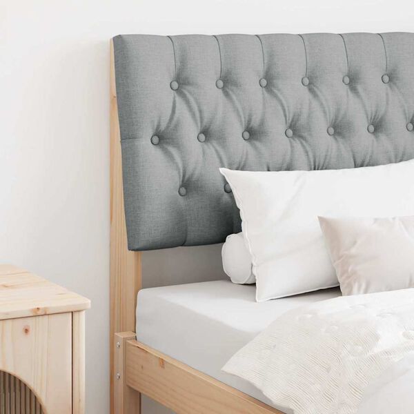 vidaXL Testiera imbottita Grigio chiaro 90 cm Pino massello