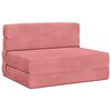 vidaXL Divano Letto Pieghevole Rosa 70 x 72 x 60 cm Tessuto