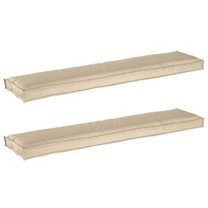 vidaXL Set di Cuscini per Pallet 2 pcs Beige 180 x 40 x 8 cm