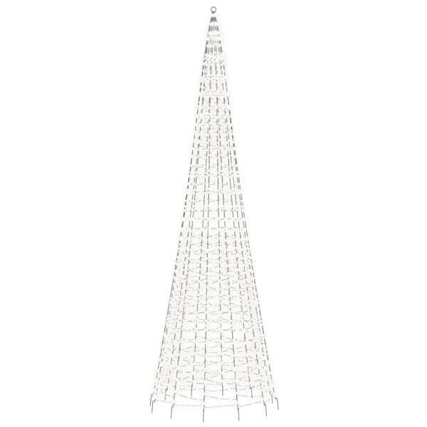 vidaXL Albero di Natale a LED su Asta 1534 LED Bianco Freddo 500 cm