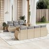 vidaXL Set Divano da Giardino 8 pz con Cuscini Beige in Polyrattan