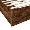 vidaXL Giroletto con Cassetti Rovere Fumo 180x200 cm Legno Multistrato
