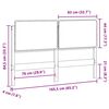 vidaXL Testiera imbottita Bianco e grigio chiaro 160 cm Pino massello