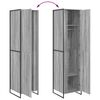 vidaXL Armadio 2 pcs Grigio Sonoma 50 x 50 x 200 cm Legno multistrato