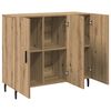 vidaXL Credenza Rovere artigianale 90 x 34 x 80 cm Legno multistrato