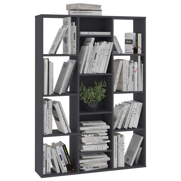 vidaXL Libreria/Divisorio Grigio 100x24x140 cm in Legno Multistrato