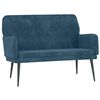 vidaXL Panca Blu 108x79x79 cm in Velluto
