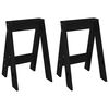 vidaXL Sgabelli 2 pz Nero 40x40x60 cm in Legno Massello di Pino