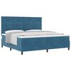 vidaXL Letto a molle con testiera Blu Scuro 200 x 200 cm Velluto