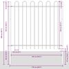 vidaXL Recinzione per Giardino 7 pcs Bianco 11,9 x 1,5 m