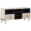vidaXL Mobile TV Bianco 100 x 33,5 x 46 cm Legno di mango massello
