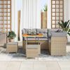 vidaXL Set Divano da Giardino con cuscino 8 pcs beige e grigio chiaro