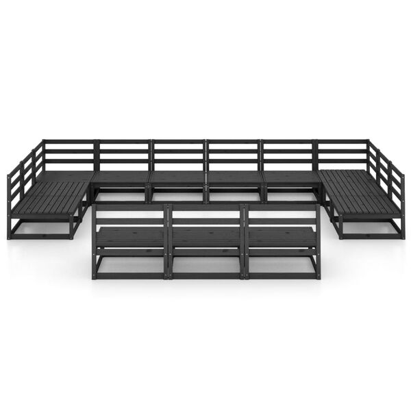 vidaXL Set Divani da Giardino 13 pz in Legno Massello di Pino