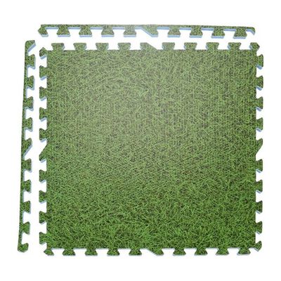 XQ Max Set Piastrelle per Pavimenti Stampa Erba 4 pz Verde