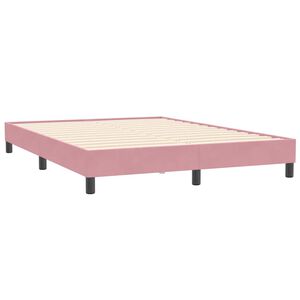 vidaXL Giroletto senza Materasso Rosa 160x210 cm Velluto