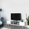 Homemania Mobile Porta TV Dore 160x29,7x40,6 cm Bianco e Noce