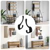 vidaXL Gancio per vestiti 2 pcs Nero 102 x 29 x 47mm Lega di Zinco