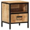 vidaXL Comodino 40x35x50 cm in Legno Massello di Mango