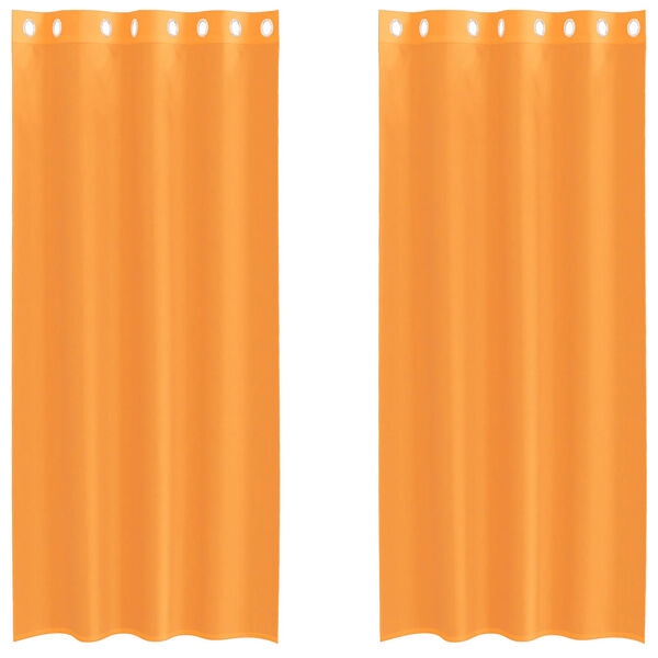 vidaXL Tende in Voile con Occhielli 2 pz Arancio 140x245 cm