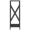 vidaXL Rastrelliera per Legna da Ardere Nera 34x25x70 cm